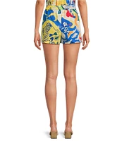 Chelsea & Violet Coordinating Charlotte Printed Flat Front Drawstring Elastic Waistband Shorts