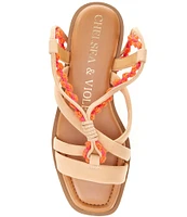 Chelsea & Violet Dahlia Leather Ankle Wrap Lace Up Strappy Sandals