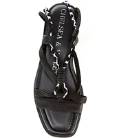 Chelsea & Violet Dahlia Leather Ankle Wrap Lace Up Strappy Sandals