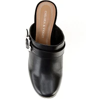 Chelsea & Violet Dyl Leather Platform Mule Clogs