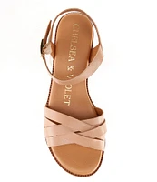 Chelsea & Violet Este Leather Ankle Strap Sandals