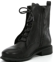 Chelsea & Violet Gia Leather Combat Booties