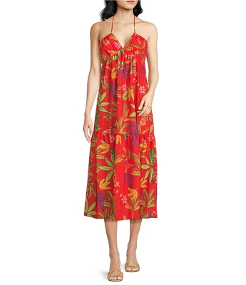Chelsea & Violet Halter Sleeveless Maxi Turner Dress