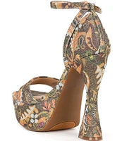 Chelsea & Violet Indi Floral Print Platform Sandals