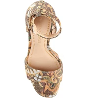 Chelsea & Violet Indi Floral Print Platform Sandals