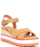 Chelsea & Violet Jonie Canvas Wedge Sandals