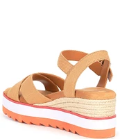 Chelsea & Violet Jonie Canvas Wedge Sandals