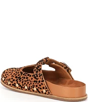 Chelsea & Violet Kalli Cheetah Print Suede Studded Mule Clogs