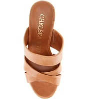 Chelsea & Violet Kapri Leather Platform Sandals