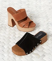 Chelsea & Violet Kapri Leather Platform Sandals