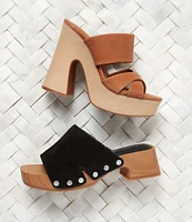 Chelsea & Violet Kapri Leather Platform Sandals