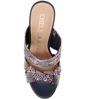 Chelsea & Violet Kapri Printed Platform Sandals