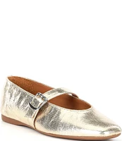 Chelsea & Violet Keelz Metallic Leather May Jane Flats