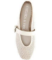 Chelsea & Violet Keelz Perforated Leather May Jane Flats