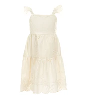 Chelsea & Violet Little Girls 2T-6X Cap Sleeve Palm Eyelet Dress