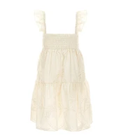 Chelsea & Violet Little Girls 2T-6X Cap Sleeve Palm Eyelet Dress