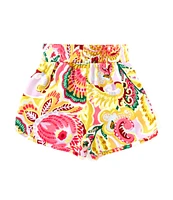 Chelsea & Violet Little Girls 2T-6X High Waist Satin Elastic Waist Shorts