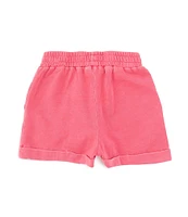 Chelsea & Violet Little Girls 2T-6X High Waist Washed Shorts