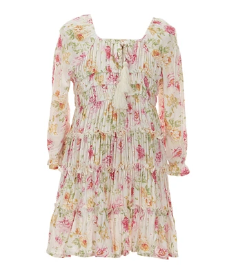 Chelsea & Violet Little Girls Long Flare-Sleeve Cupcake Dress