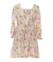 Chelsea & Violet Little Girls Long Flare-Sleeve Cupcake Dress