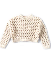 Chelsea & Violet Little Girls 2T-6X Long Sleeve Openwork Sweater