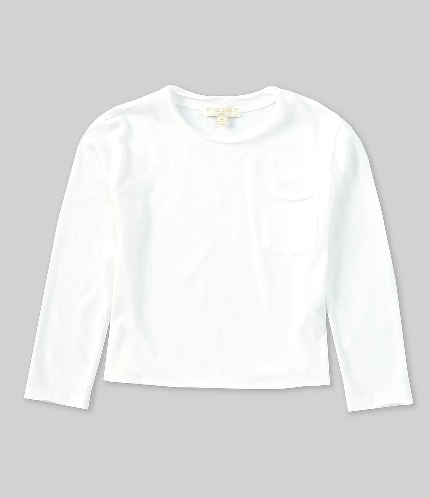 Chelsea & Violet Little Girls Long Sleeve Pocket T-Shirt