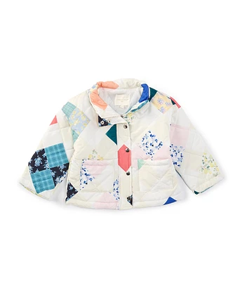 Chelsea & Violet Little Girls 2T-6X Long Sleeve Quilt Print Jacket