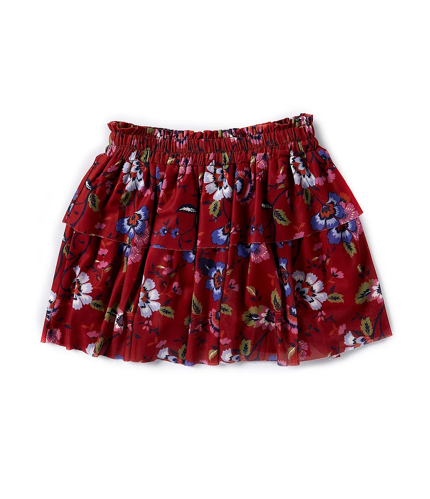 Chelsea & Violet Little Girls 2T-6X Floral Printed Tiered Mini Skirt