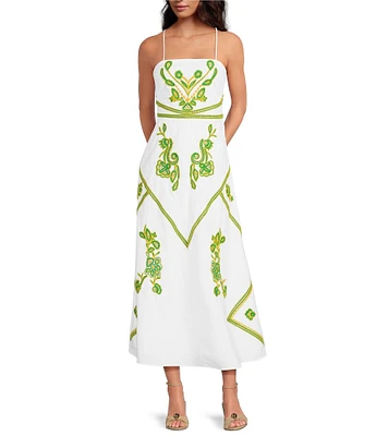 Chelsea & Violet Marta Square Neckline Sleeveless Midi Dress