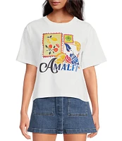Chelsea & Violet Printed Crew Neckline Short Sleeve Amalfi Tee