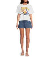 Chelsea & Violet Printed Crew Neckline Short Sleeve Amalfi Tee
