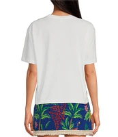 Chelsea & Violet Printed Crew Neckline Short Sleeve Discover Tee