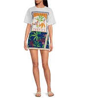 Chelsea & Violet Printed Crew Neckline Short Sleeve Discover Tee