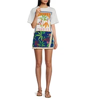 Chelsea & Violet Printed Crew Neckline Short Sleeve Discover Tee