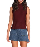 Chelsea & Violet Rosie Turtleneck Sleeveless Sweater