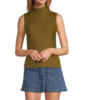 Chelsea & Violet Rosie Turtleneck Sleeveless Sweater