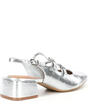 Chelsea & Violet Ruthie Metallic Leather Slingback Mary Janes