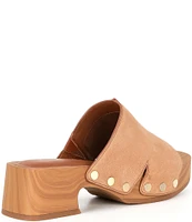 Chelsea & Violet Shel Colorblock Leather Clog Sandals