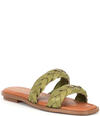 Chelsea & Violet Tarinne Leather Braid Flat Sandals