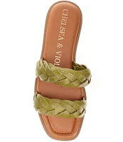 Chelsea & Violet Tarinne Leather Braid Flat Sandals