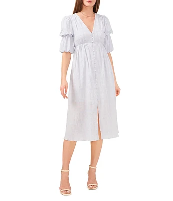 Chelsea & Violet Textured V-Neck Shirt Dress