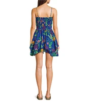 Chelsea & Violet Yvette Linen Sleeveless Smocked A-Line Dress