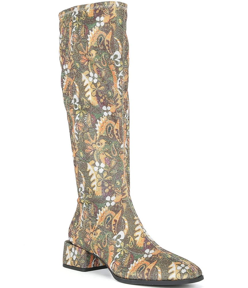 Chelsea & Violet Zayla Floral Print Tall Boots