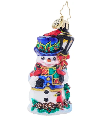 Christopher Radko Feathered Friends Snowman Gem Ornament