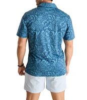 Chubbies Better Dyed And True Tropical Print Short Sleeve Performance Polo Shirt