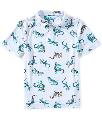 Chubbies Big Boys 8-20 Blizzard Lizard Performance Polo Shirt