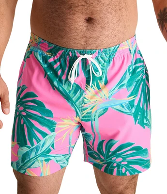 Chubbies Birds Of Paradise Tropical Print 5.5#double; Inseam Swim Trunks