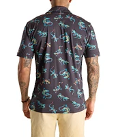 Chubbies Busy Lizard Short Sleeve Performance Polo Shirt
