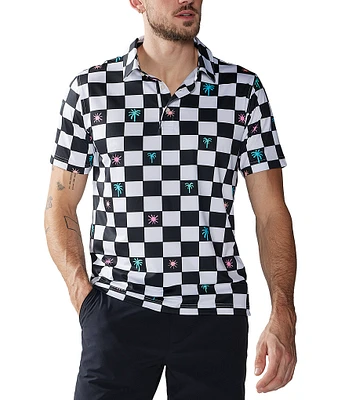 Chubbies Check Me Out Printed Short Sleeve Performance Polo Shirt