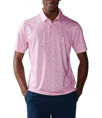 Chubbies Funfetti Printed Short Sleeve Performance Polo Shirt